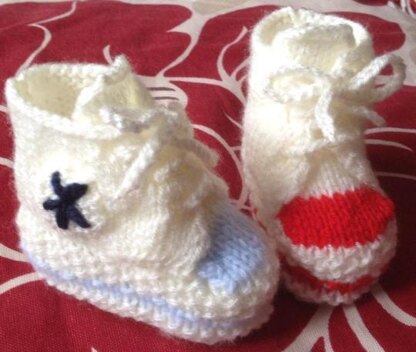 Converse style Boots Newborn to 6mths