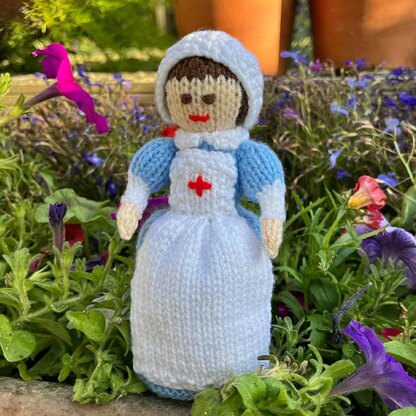 WWI Red Cross Nurse Doll Knitting Pattern - Toy Knitting Pattern
