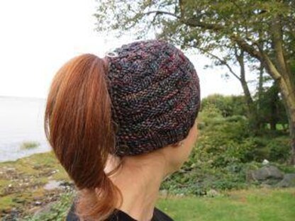 Basketweave Ponytail Hat