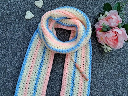 Crochet Pastel Princess Scarf Pattern/Tutorial