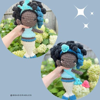 Ola - Mermaid Crochet Pattern, Plushie Mermaid