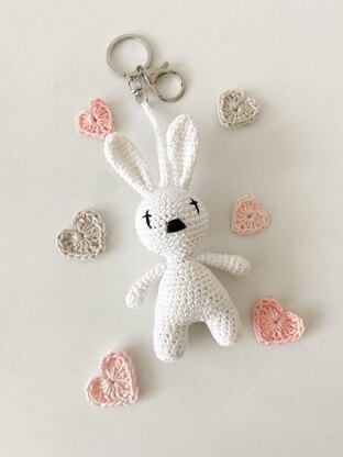 Bad Bunny Amigurumi Keychain