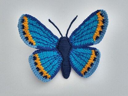 Crochet Karner Blue Butterfly
