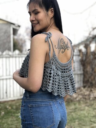 Lace shell tank top