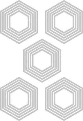 Sizzix Thinlits Dies By Tim Holtz - Stacked Tiles, Hexagons