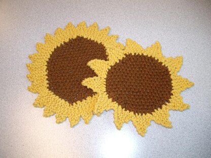Sunflower Seedstitch Dishcloth