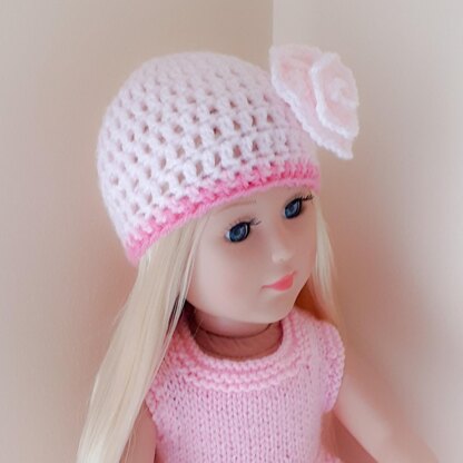 Soft Peach Hat for Doll