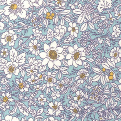 Oddies Textiles Cotton Poplin Printed – Floral Sky