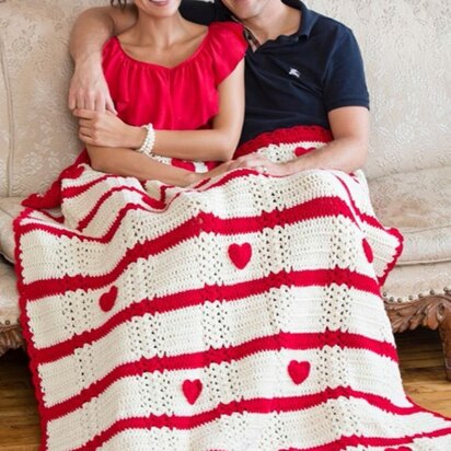 Be My Valentine Throw in Red Heart With Love Solids - LW3240