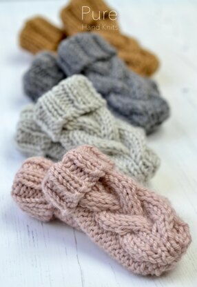 Nysa Cabled Baby Mitts