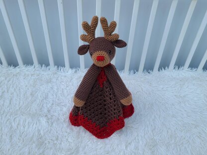 Rudolph The Reindeer Baby Lovey Crochet Pattern