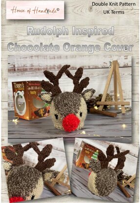 Rudolph Inspired Chocolate Orange Cover Knitting Pattern
