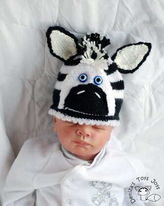 New Born Baby Zebra Hat