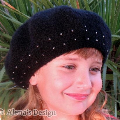 Embroidered Beaded Beret