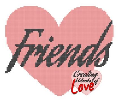 Friends Heart Stitch Graphgan