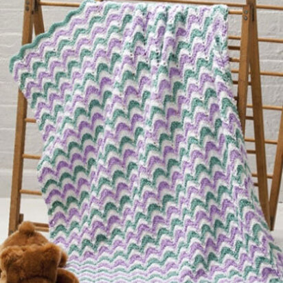Lace Waves Baby Blanket in Caron Simply Soft - Downloadable PDF