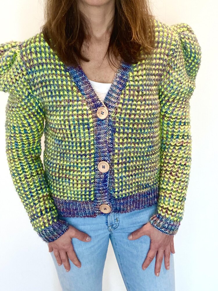 Puffed 2024 sleeve cardigan