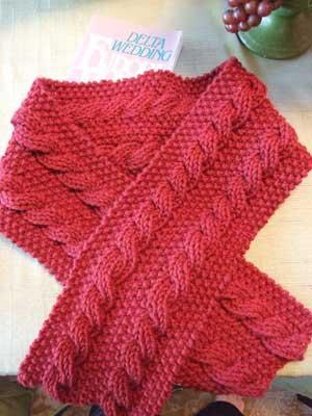 Easy Reversible Cable Scarves