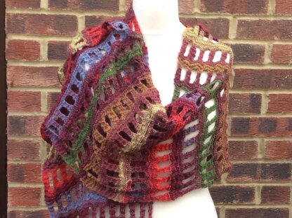 Easy Noro Ladder Shawl