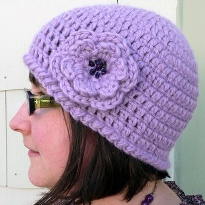 Linda Permann Quick and Simple Crochet Hat with Flower PDF
