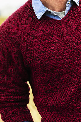 Mens Round Neck and V Neck Sweaters in Stylecraft Highland Heathers Aran - 9877 - Downloadable PDF