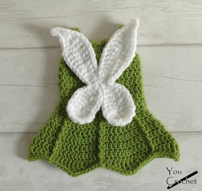 Crochet Tinkerbell Fairy Wings Baby Dress