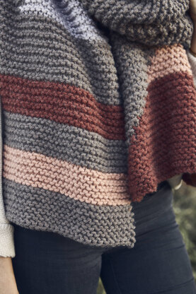 Level Up Blanket Scarf in Lion Brand Hue & Me - M20285-TWH - Downloadable PDF