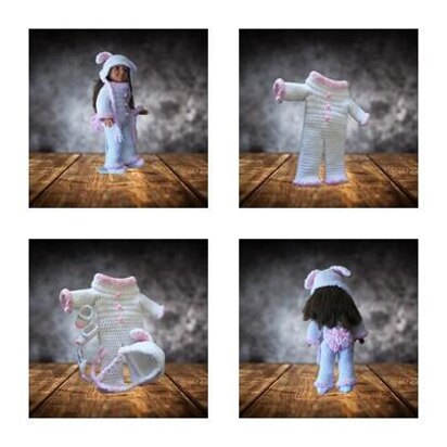 18" Doll Costume, Bunny