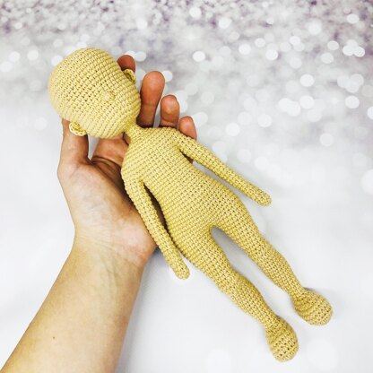 Doll body, crochet doll, amigurumi doll, doll body base Crochet pattern by  Oxana Tim