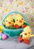 Three Chicks in a Basket in Red Heart Super Saver Economy Solids - LW4706 - Downloadable PDF