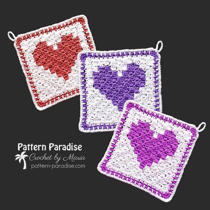 C2C Heart Washcloth