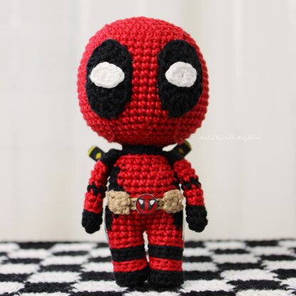 Chibi Deadpool Amigurumi Crochet Pattern – Cute Fanart PDF