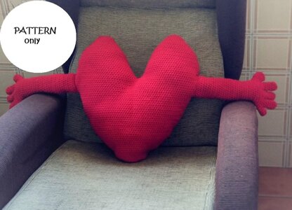 Heart with arms cushion