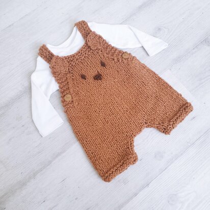 Baby Bear Chunky Shortie Dungarees 0-2 yrs