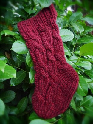 Super Cabled Christmas Stocking