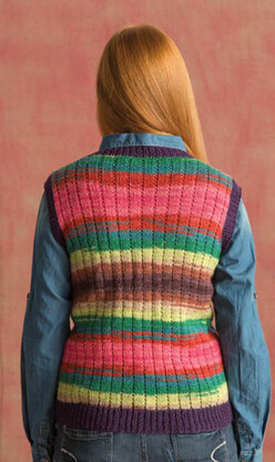 Seeded Rib Vest in Classic Elite Yarns Liberty Wool Solids - Downloadable PDF