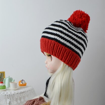 Three knitted hat for Blythe