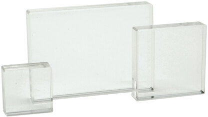 Apple Pie Memories Acrylic Stamp Blocks 3/Pkg - .5" Thick: 1.25"X1.25", 2"X2", 2.5"X3.5"
