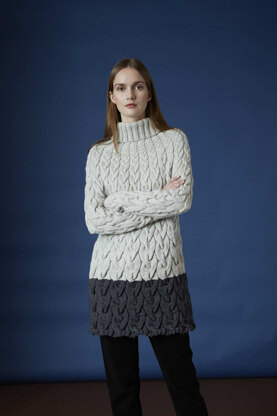 Gudrun Jumper - Knitting Pattern For Women in Debbie Bliss Cashmerino Aran