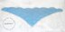 AQUA knit-look triangular shawl