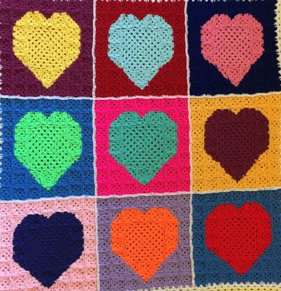 The Patchwork Heart Crochet Blanket