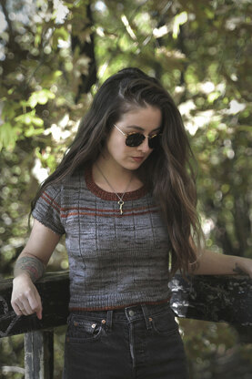 Grimoire Tee by Kiyomi Burgin - Knitting Pattern For Women in The Yarn Collective