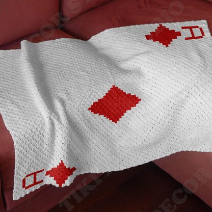Ace of Diamonds Blanket C2C CROCHET PATTERN