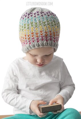 Rainbow Dots Hat