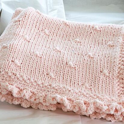 Rosebuds and Ruffles Baby Blanket