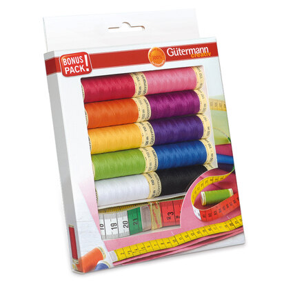 Gutermann Thread Set: Sew-All:  10 x 100m: with Measuring Tape