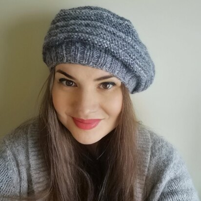 Ava Beret for Aran yarn