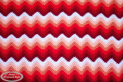 Gradient Chevron Baby Blanket