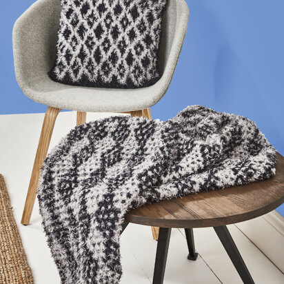 Geometric Throw and Cushion in Robin Mardi Gras - 3030 - Downloadable PDF