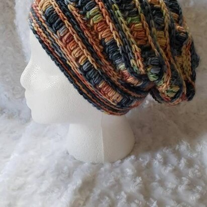 Puffy Ridges Slouchy Hat